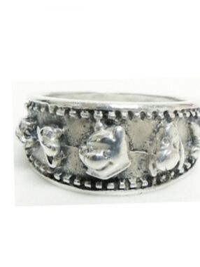 Disney Winnie the Pooh Friends Collectible Ring 925 Sterling Silver Sz 7